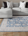 Heritage Elegance Collection Area Rug -  Forbidden Rectangle Navy Blue  lifestyle 18