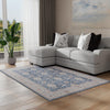 Heritage Elegance Collection Area Rug -  Forbidden Rectangle Navy Blue  lifestyle 58