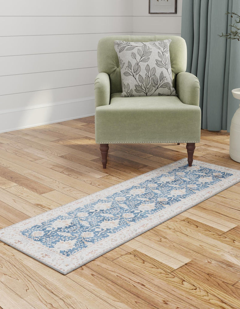 Heritage Elegance Collection Area Rug -  Forbidden Runner Navy Blue  lifestyle 72