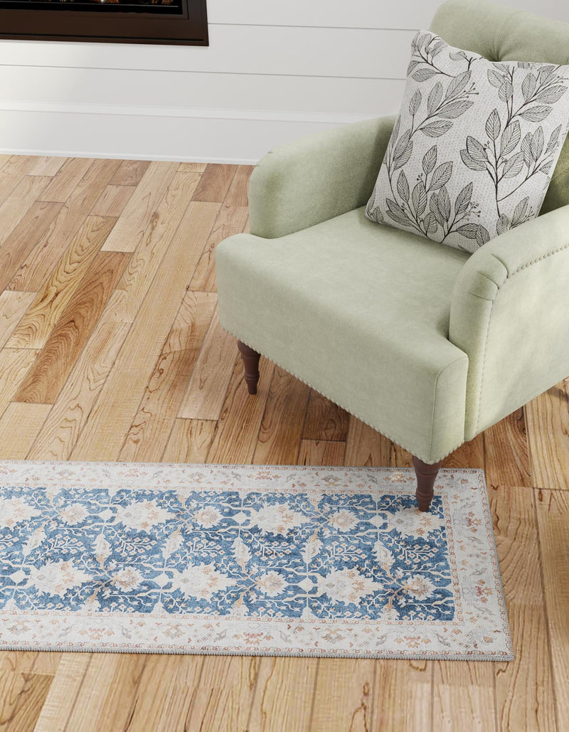 Heritage Elegance Collection Area Rug -  Forbidden Runner Navy Blue  lifestyle 79