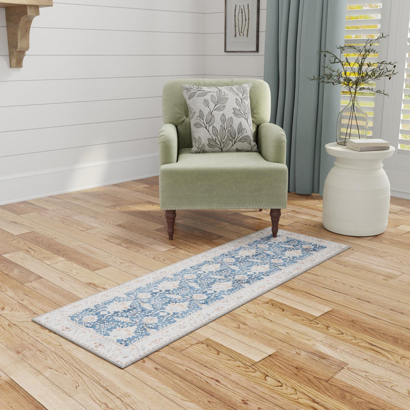 Heritage Elegance Collection Area Rug -  Forbidden Runner Navy Blue  lifestyle 168