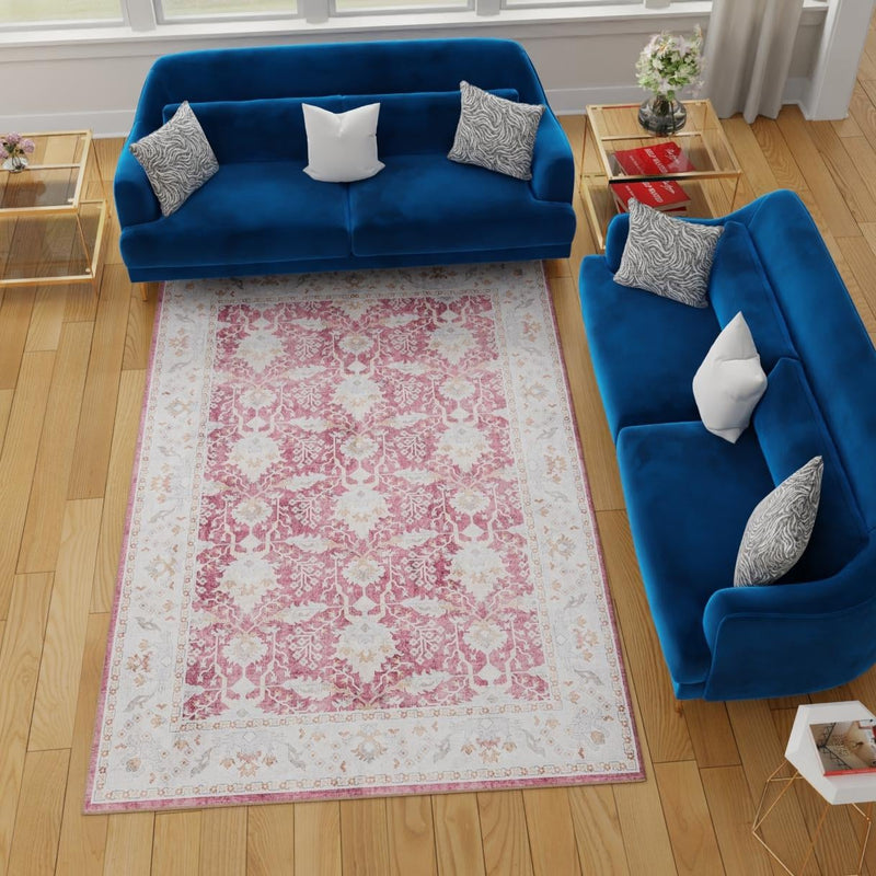Heritage Elegance Collection Area Rug -  Forbidden Rectangle Burgundy Red  lifestyle 43