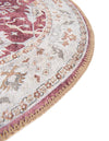 Heritage Elegance Collection Area Rug -  Forbidden Round Burgundy Red  lifestyle 102