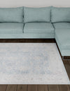 Heritage Elegance Collection Area Rug -  Forbidden Rectangle Teal blue  lifestyle 12