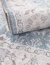 Heritage Elegance Collection Area Rug -  Forbidden Rectangle Teal blue  lifestyle 18