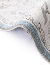 Heritage Elegance Collection Area Rug -  Forbidden Rectangle Teal blue  lifestyle 30