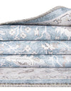 Heritage Elegance Collection Area Rug -  Forbidden Rectangle Teal blue  lifestyle 42