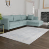 Heritage Elegance Collection Area Rug -  Forbidden Rectangle Teal blue  lifestyle 48