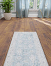 Heritage Elegance Collection Area Rug -  Forbidden Runner Teal blue  lifestyle 128