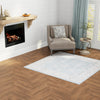 Heritage Elegance Collection Area Rug -  Forbidden Square Teal blue  lifestyle 226