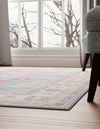 Heritage Elegance Collection Area Rug -  Neuschwanstein Rectangle Light Blue  lifestyle 12