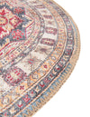 Heritage Elegance Collection Area Rug -  Neuschwanstein Round Light Blue  lifestyle 111