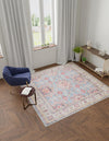 Heritage Elegance Collection Area Rug -  Neuschwanstein Square Light Blue  lifestyle 80