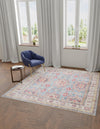 Heritage Elegance Collection Area Rug -  Neuschwanstein Square Light Blue  lifestyle 85