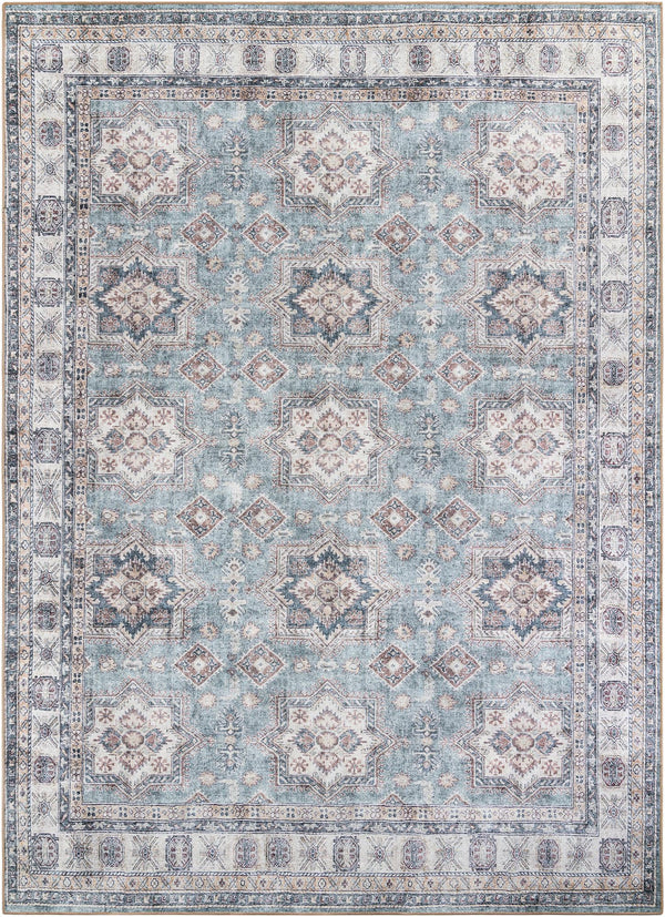 Heritage Elegance Collection Area Rug -  Neuschwanstein Rectangle Soft Green  lifestyle 2