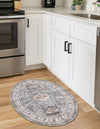 Heritage Elegance Collection Area Rug -  Neuschwanstein Oval Soft Green  lifestyle 86