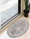 Heritage Elegance Collection Area Rug -  Neuschwanstein Oval Soft Green  lifestyle 102
