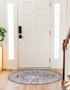Heritage Elegance Collection Area Rug -  Neuschwanstein Oval Soft Green  lifestyle 131