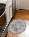 Heritage Elegance Collection Area Rug -  Neuschwanstein Oval Soft Green  lifestyle 139