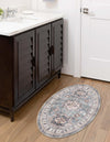 Heritage Elegance Collection Area Rug -  Neuschwanstein Oval Soft Green  lifestyle 143