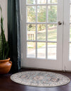 Heritage Elegance Collection Area Rug -  Neuschwanstein Oval Soft Green  lifestyle 147