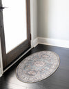 Heritage Elegance Collection Area Rug -  Neuschwanstein Oval Soft Green  lifestyle 151