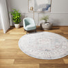 Heritage Elegance Collection Area Rug -  Neuschwanstein Round Soft Green  lifestyle 182