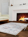 Heritage Elegance Collection Area Rug -  Neuschwanstein Rectangle Soft Green  lifestyle 10