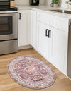 Heritage Elegance Collection Area Rug -  Neuschwanstein Oval Antique Rose Pink  lifestyle 121