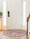 Heritage Elegance Collection Area Rug -  Neuschwanstein Oval Antique Rose Pink  lifestyle 132