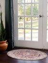 Heritage Elegance Collection Area Rug -  Neuschwanstein Oval Antique Rose Pink  lifestyle 148