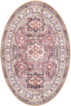 Heritage Elegance Collection Area Rug -  Neuschwanstein Oval Antique Rose Pink  lifestyle 77