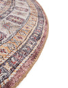 Heritage Elegance Collection Area Rug -  Neuschwanstein Round Antique Rose Pink  lifestyle 156