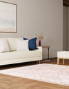 Heritage Elegance Collection Area Rug -  Neuschwanstein Square Antique Rose Pink  lifestyle 122