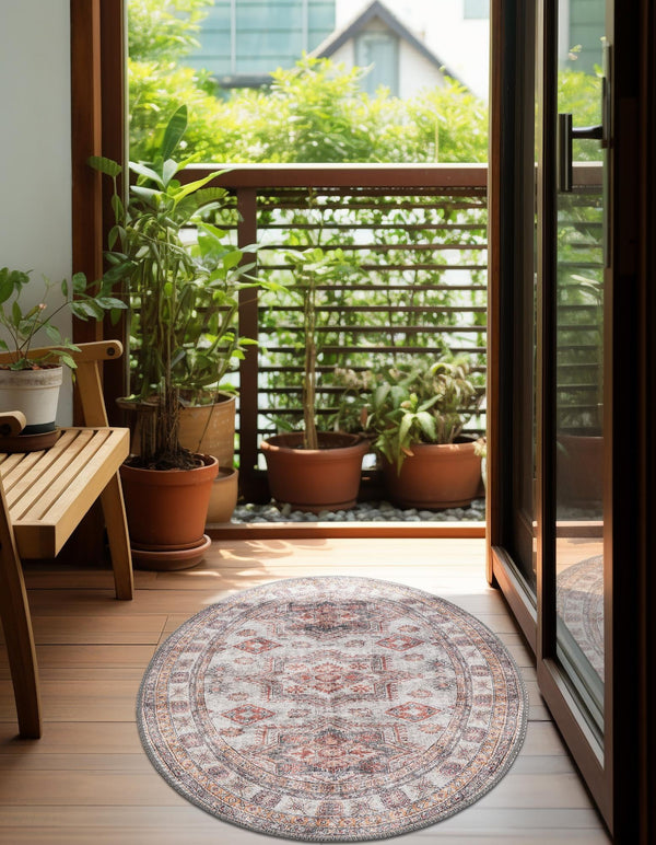 Heritage Elegance Collection Area Rug -  Neuschwanstein Oval Ivory  lifestyle 83