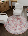 Heritage Elegance Collection Area Rug -  Gatchina Round Vintage Red  lifestyle 23