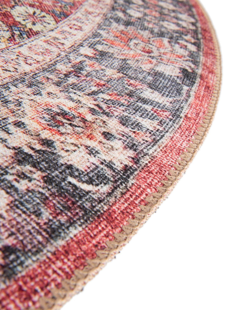 Heritage Elegance Collection Area Rug -  Gatchina Round Vintage Red  lifestyle 50