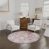 Heritage Elegance Collection Area Rug -  Gatchina Round Vintage Red  lifestyle 85