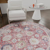 Heritage Elegance Collection Area Rug -  Gatchina Round Vintage Red  lifestyle 88