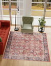 Heritage Elegance Collection Area Rug -  Gatchina Square Vintage Red  lifestyle 25