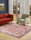 Heritage Elegance Collection Area Rug -  Gatchina Square Vintage Red  lifestyle 29