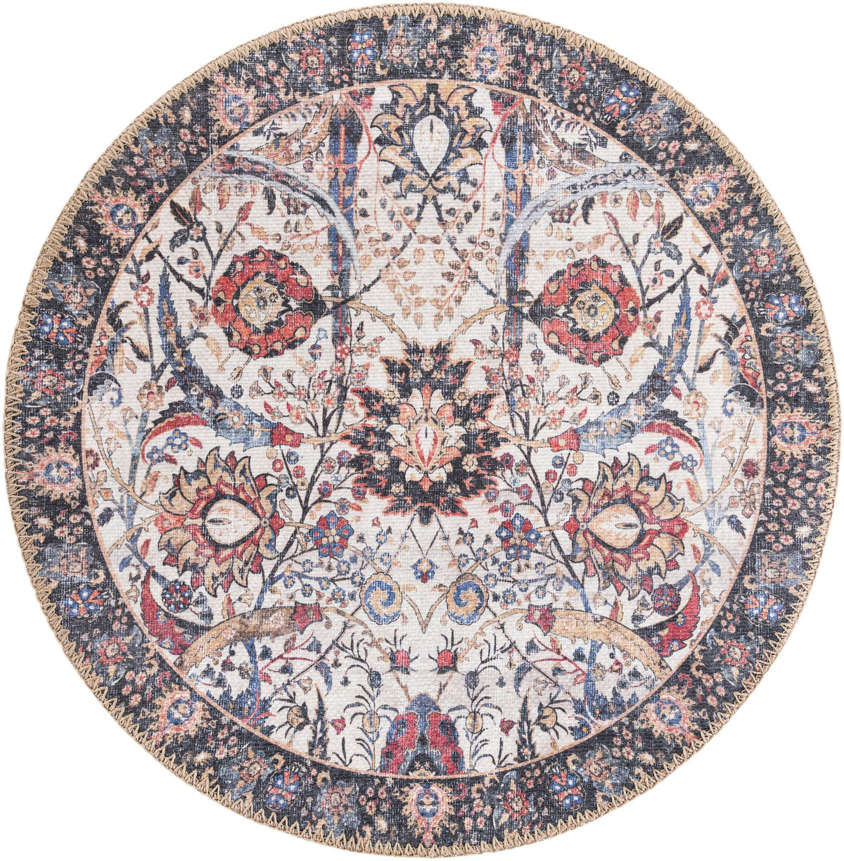 Heritage Elegance Collection Area Rug -  Topkapi Round Ivory  lifestyle 70