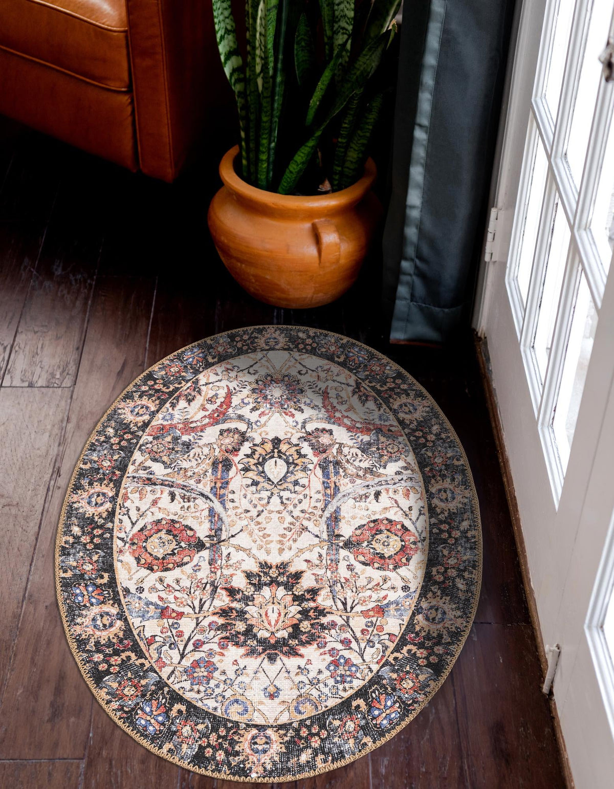 Heritage Elegance Collection Area Rug -  Topkapi Oval Ivory  lifestyle 78