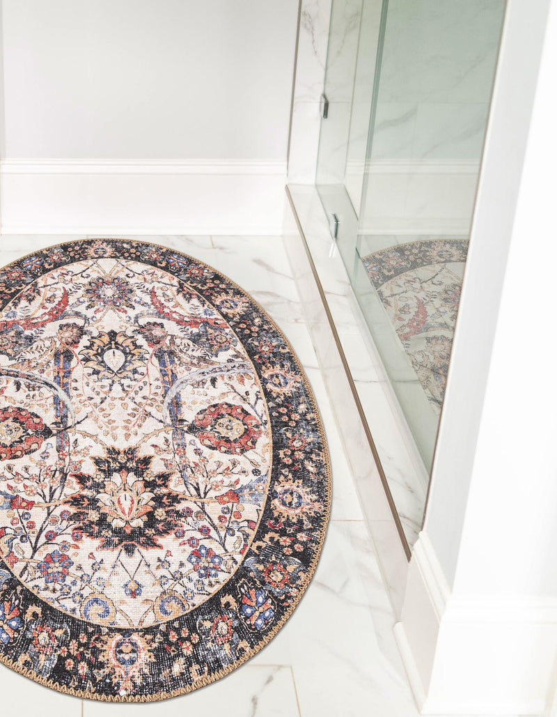 Heritage Elegance Collection Area Rug -  Topkapi Oval Ivory  lifestyle 103