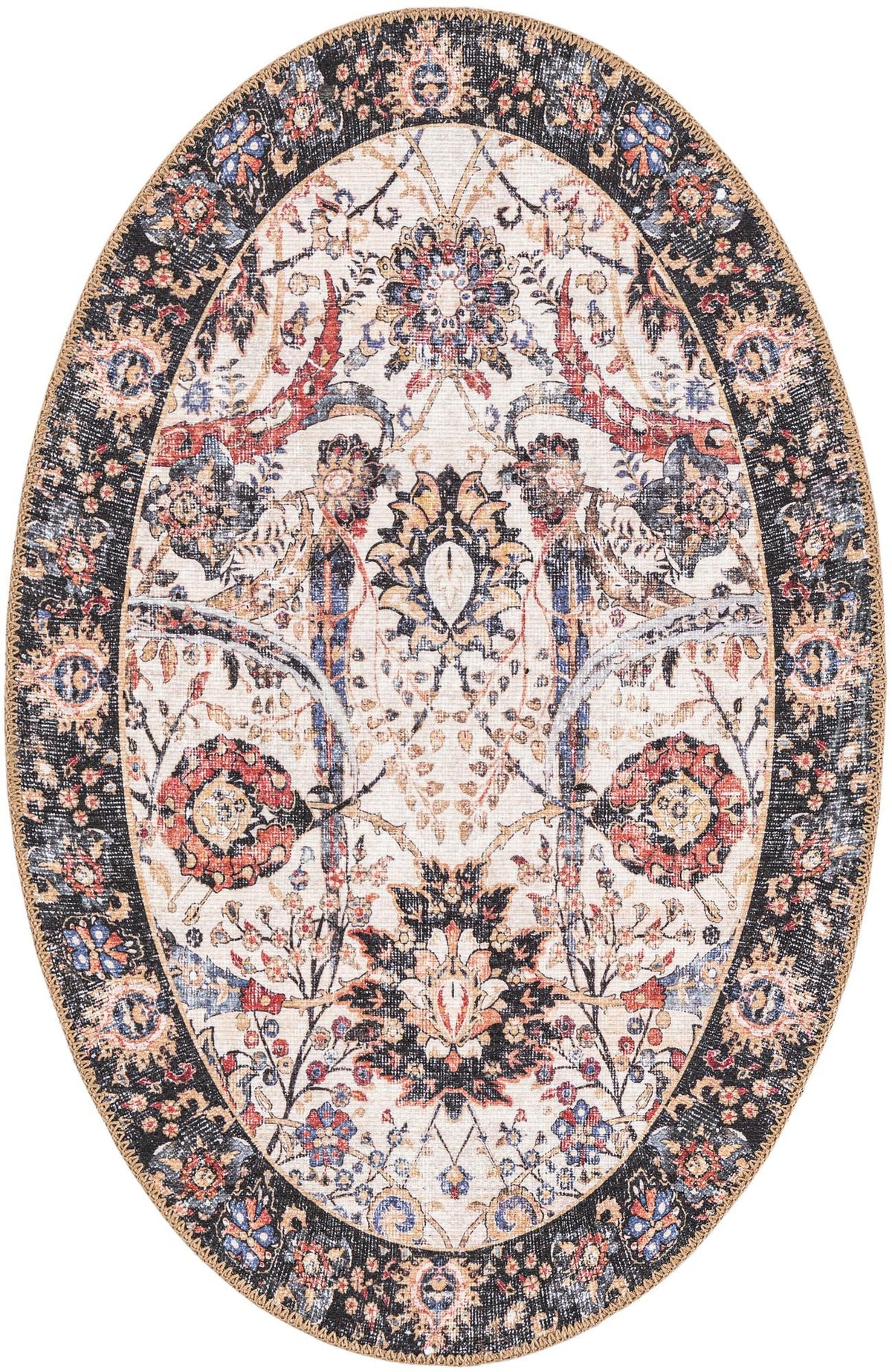 Heritage Elegance Collection Area Rug -  Topkapi Oval Ivory  lifestyle 71