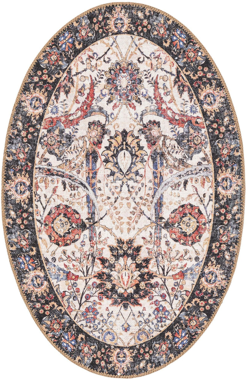 Heritage Elegance Collection Area Rug -  Topkapi Oval Ivory  lifestyle 71