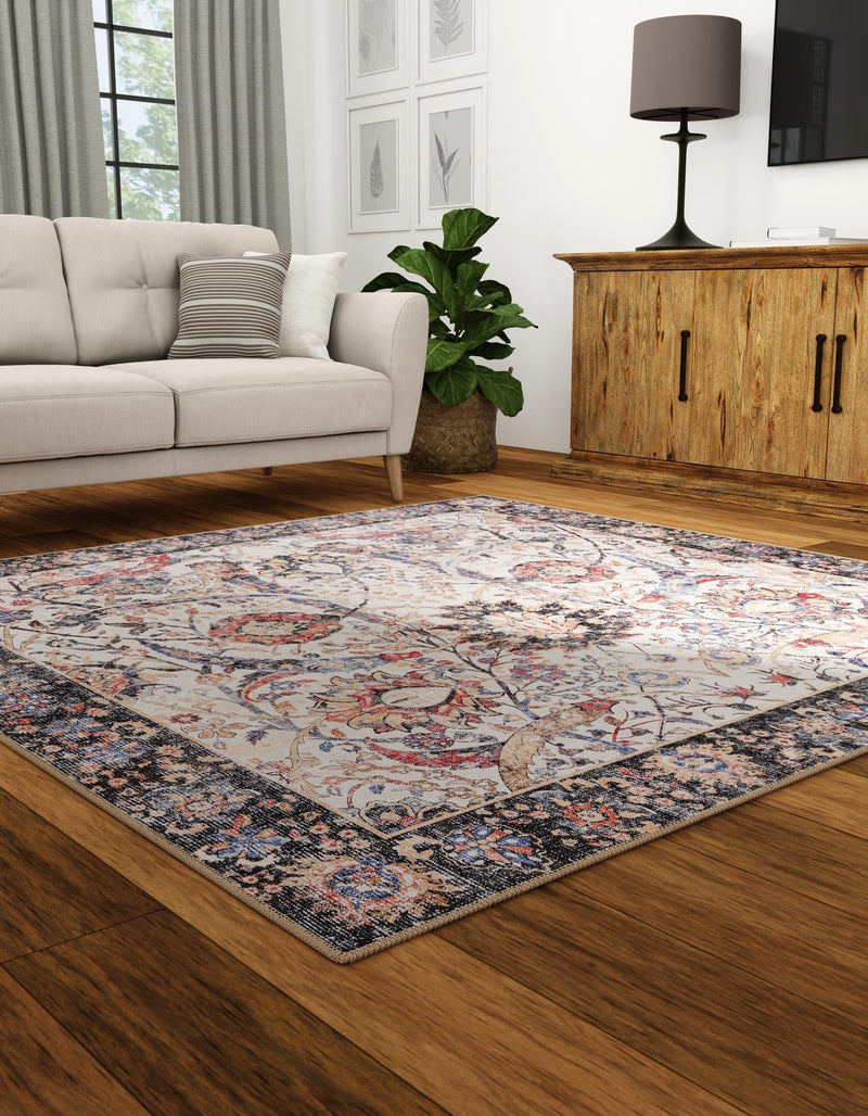Heritage Elegance Collection Area Rug -  Topkapi Square Ivory  lifestyle 99