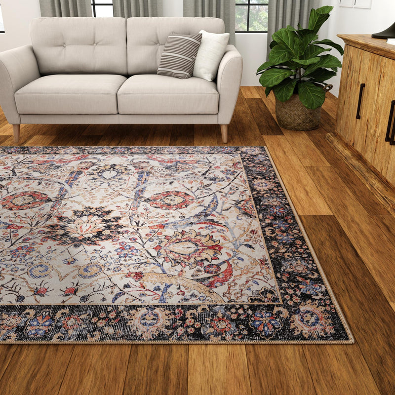 Heritage Elegance Collection Area Rug -  Topkapi Square Ivory  lifestyle 187