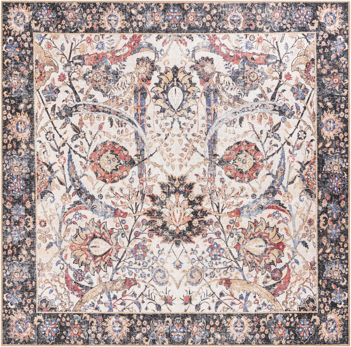 Heritage Elegance Collection Area Rug -  Topkapi Square Ivory  lifestyle 72