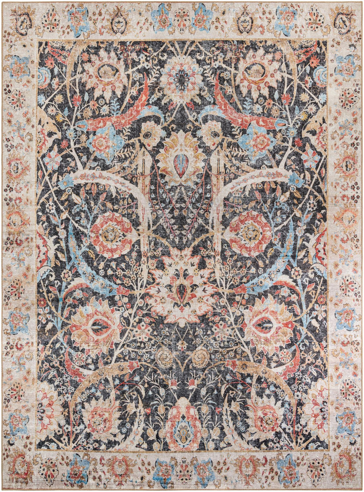 Heritage Elegance Collection Area Rug -  Topkapi Rectangle Black  lifestyle 2